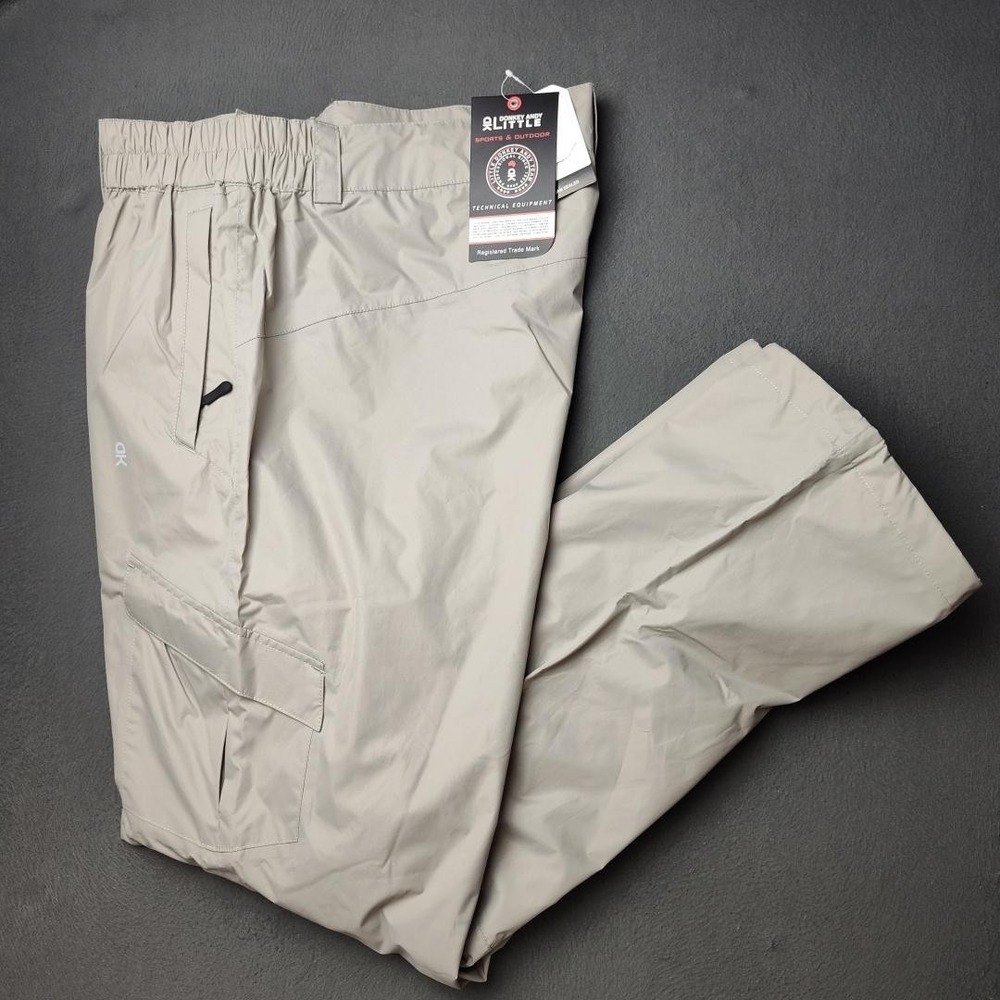 Little Donkey Andy Pants Mens 2XL Light Gray Waterproof Seam Sealed Cargo‎ Trail